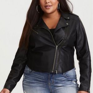 Torrid, faux leather jacket, size 1, cropped